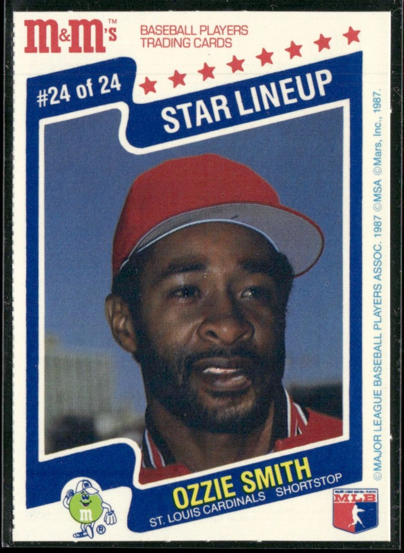 Ozzie Smith 1987 M&M's Star Lineup #24 St. Louis Cardinals