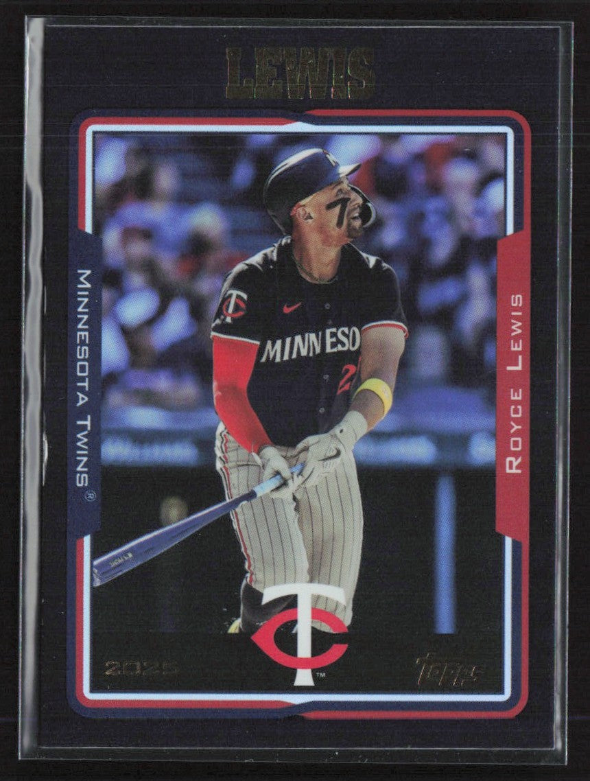 Royce Lewis 2025 Topps Archives 2005 Black Foilboard #222 Minnesota Twins