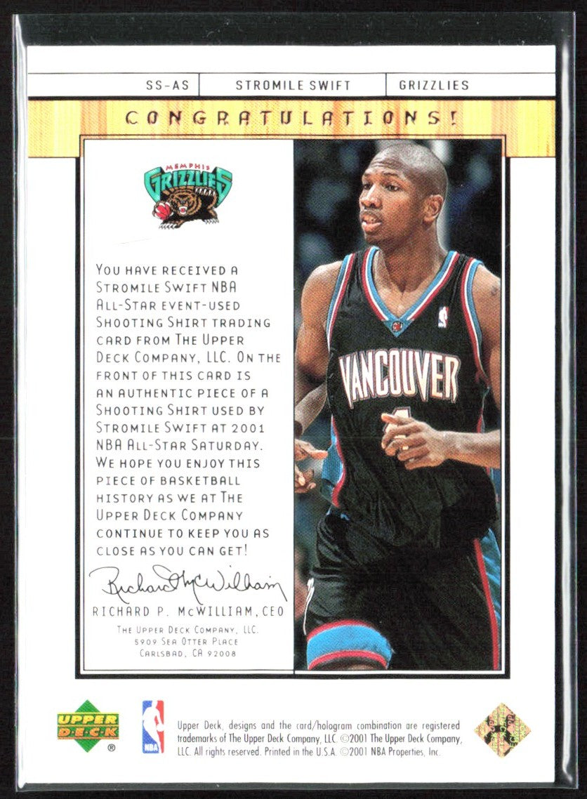 Stromile Swift 2001 Upper Deck NBA All-Star Authentics Jersey #SS-AS