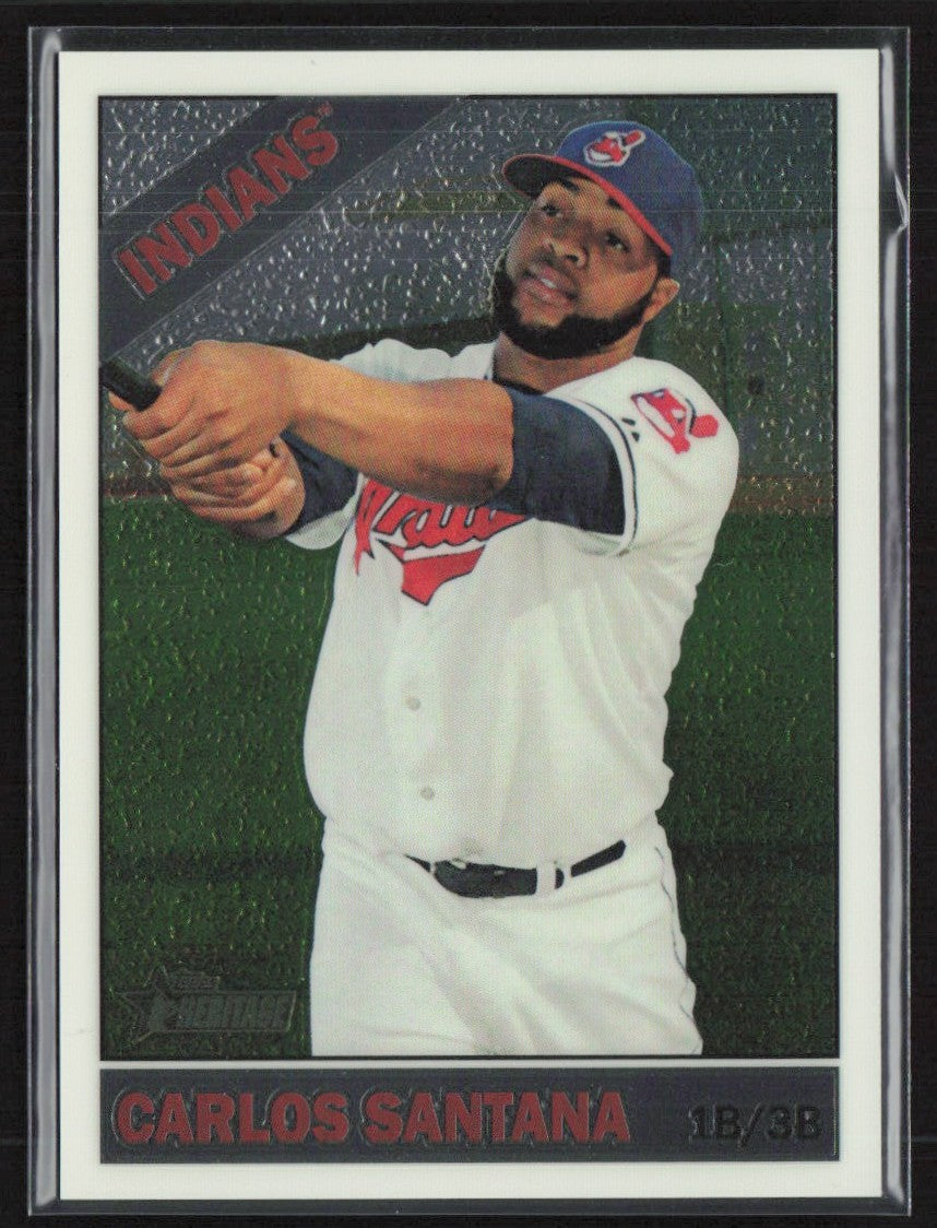 Carlos Santana 2015 Topps Heritage Chrome /999 #THC-448 Cleveland Indians