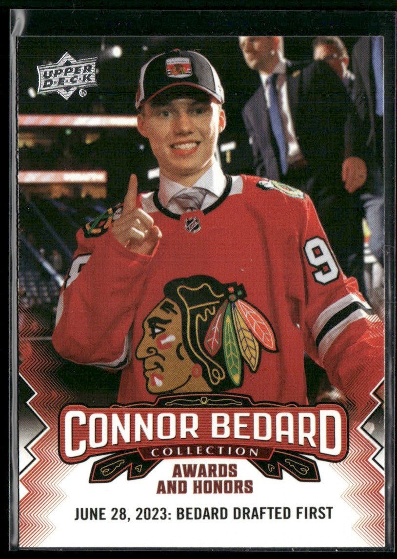 Connor Bedard 2023 Upper Deck Collection Highlights #30 Chicago Blackhawks
