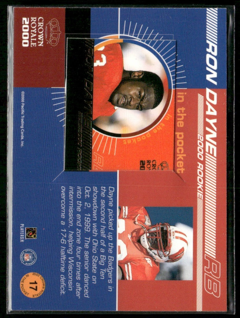 Ron Dayne 2000 Pacific Crown Royale Rookie RC #17 Wisconsin Badgers