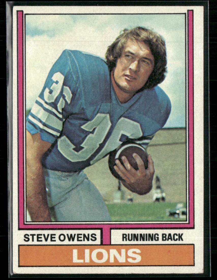 Steve Owens 1974 Topps #52 Detroit Lions