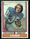 Steve Owens 1974 Topps #52 Detroit Lions