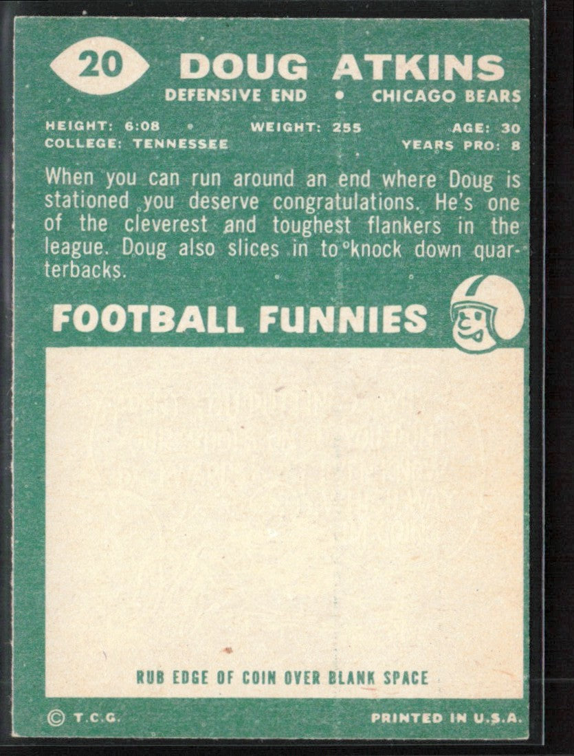 Doug Atkins 1960 Topps #20 Chicago Bears