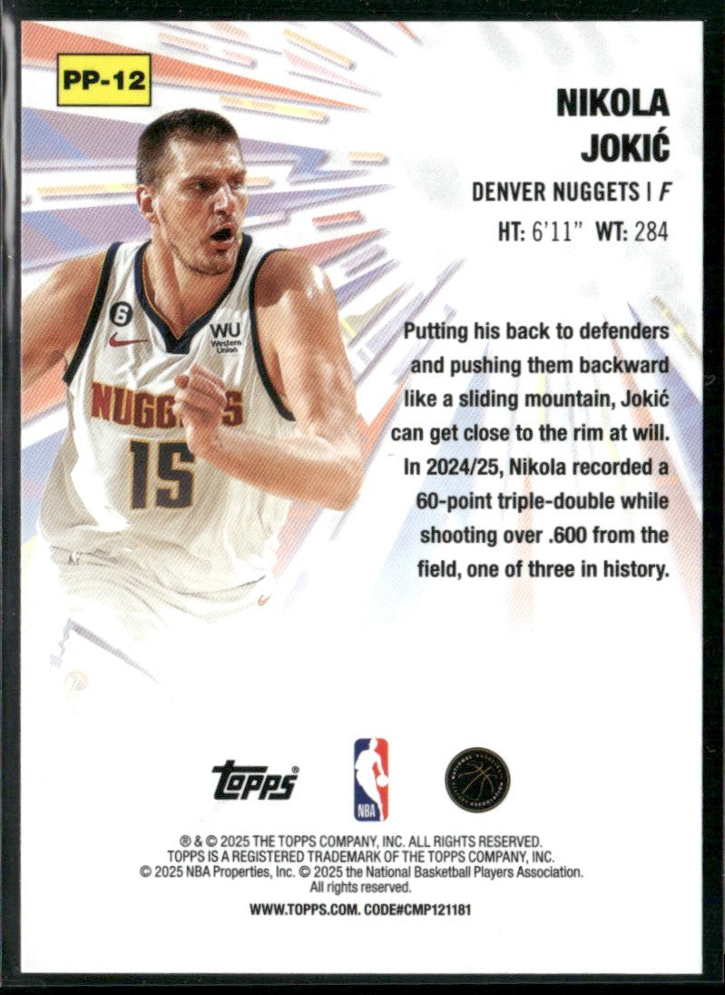 Nikola Jokic 2025 Topps Power Players #PP-12 Denver Nuggets