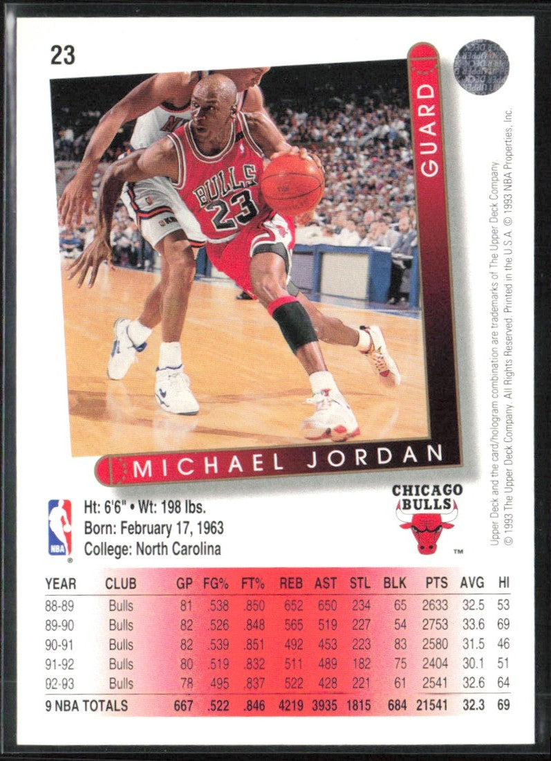 Michael Jordan 1993 Upper Deck #23 Chicago Bulls