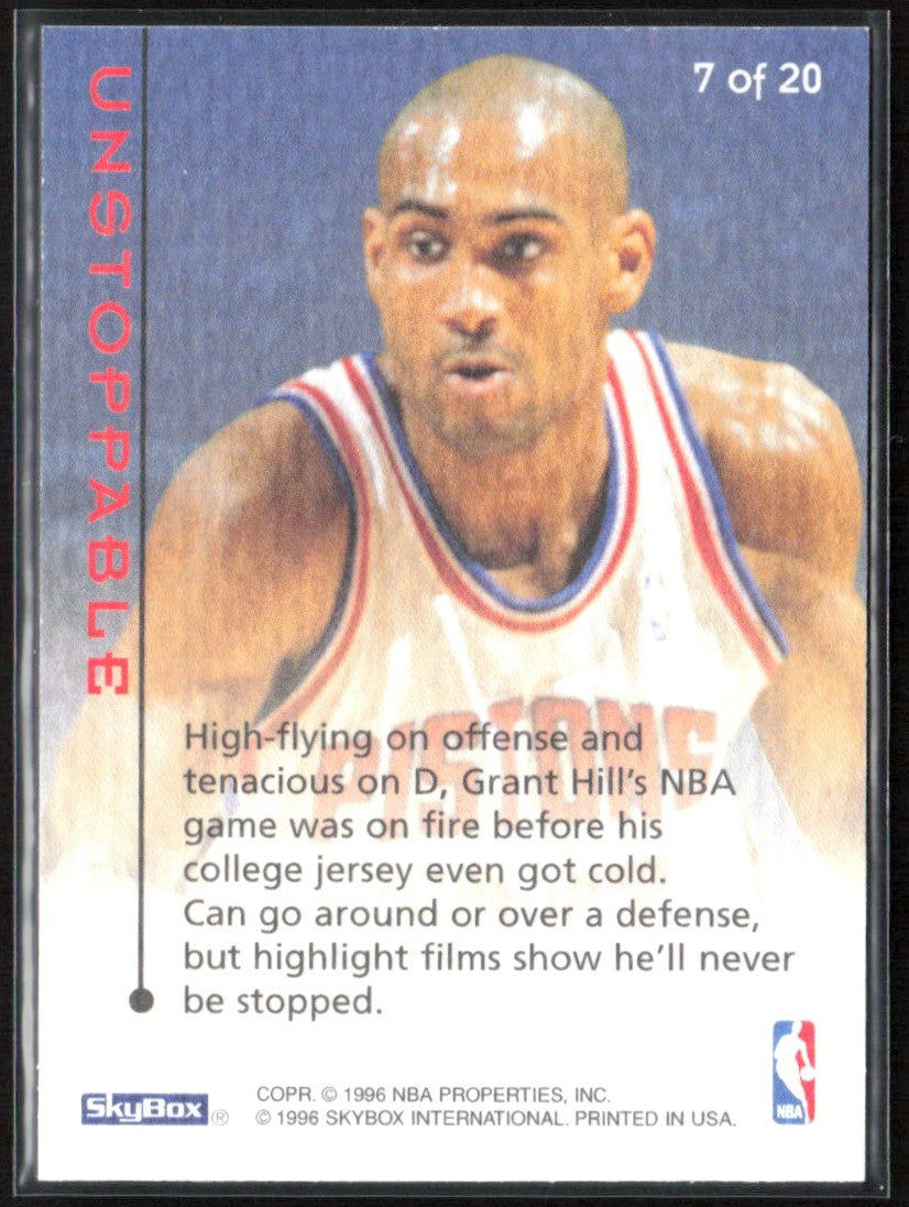 Grant Hill 1996 SkyBox Unstoppable #7 Detroit Pistons
