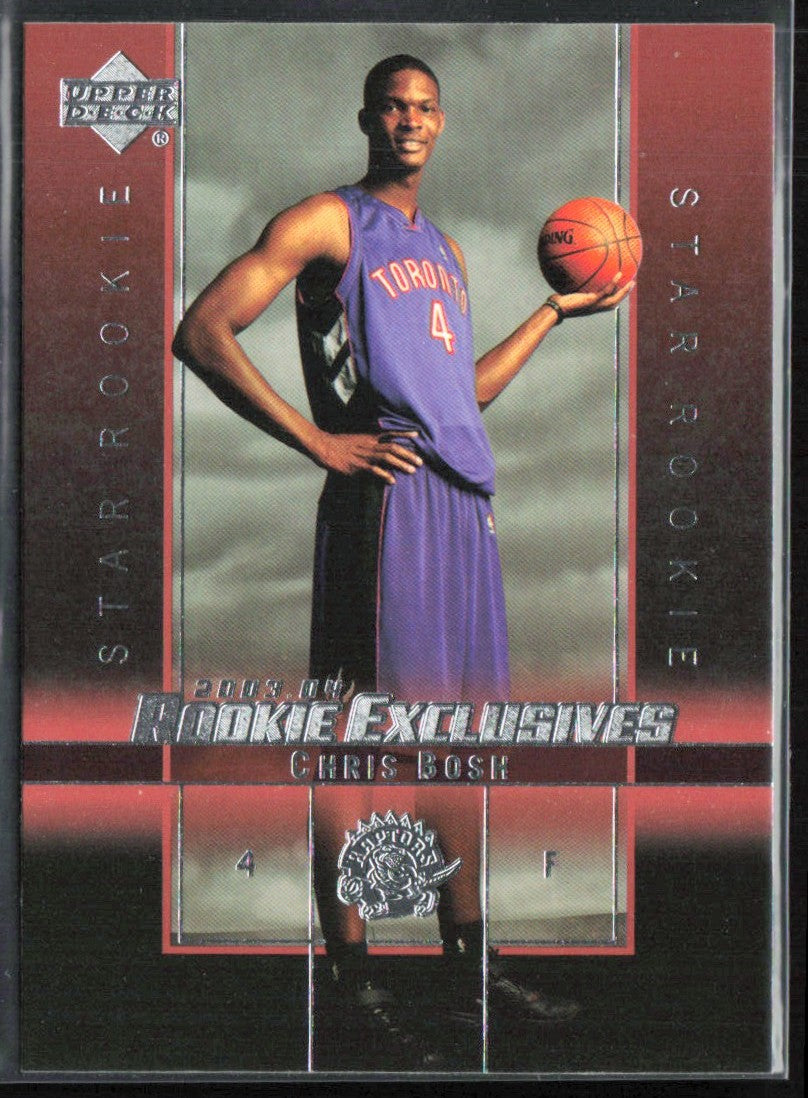Chris Bosh 2003 Upper Deck Rookie Exclusives RC #4 Toronto Raptors