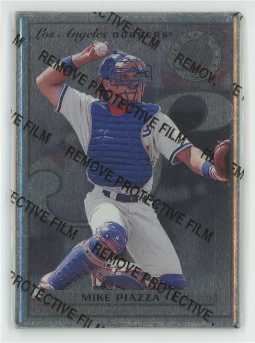 Mike Piazza 1996 Leaf Preferred Steel #51 Los Angeles Dodgers