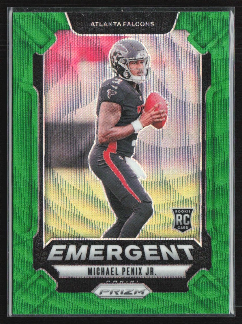 Michael Penix Jr. 2024 Panini Prizm Emergent Green Wave RC #20 Atlanta Falcons