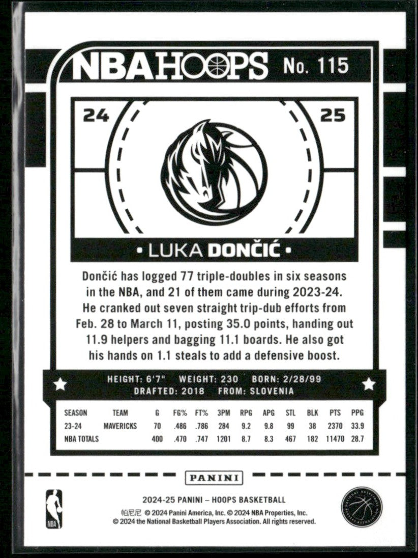 Luka Doncic 2024 Hoops #115 Dallas Mavericks