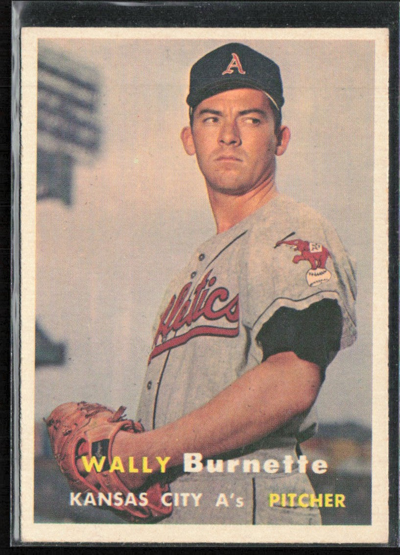 Wally Burnette 1957 Topps RC #13 Kansas City Athletics