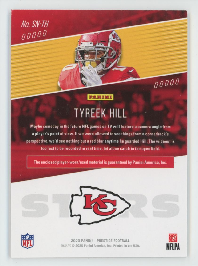 Tyreek Hill 2020 Panini Prestige Stars of the NFL #SN-TH Kansas City Chiefs