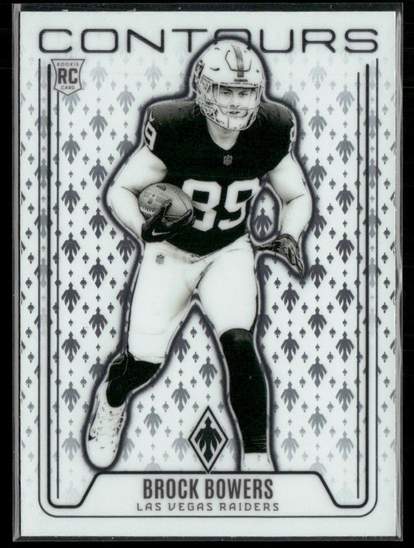 Brock Bowers 2024 Panini Phoenix Contours RC #CON-BBS Las Vegas Raiders