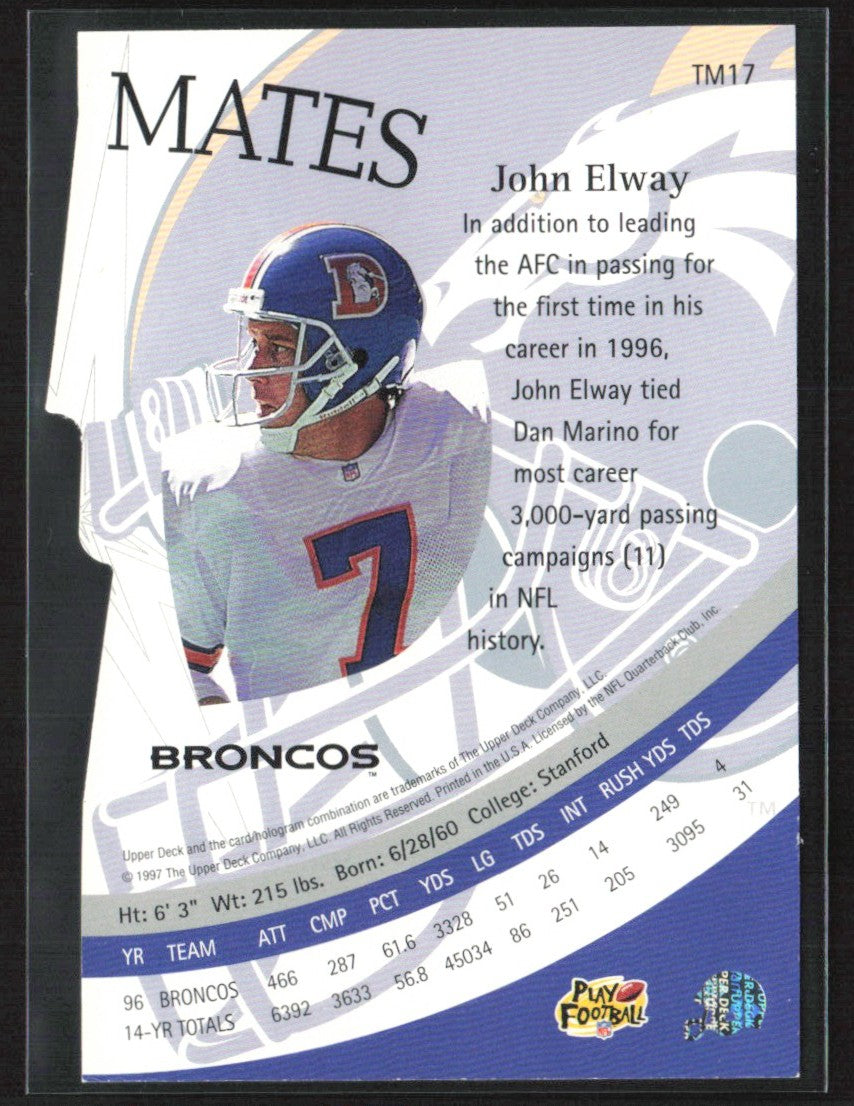 John Elway 1997 Upper Deck Team Mates #TM17 Denver Broncos