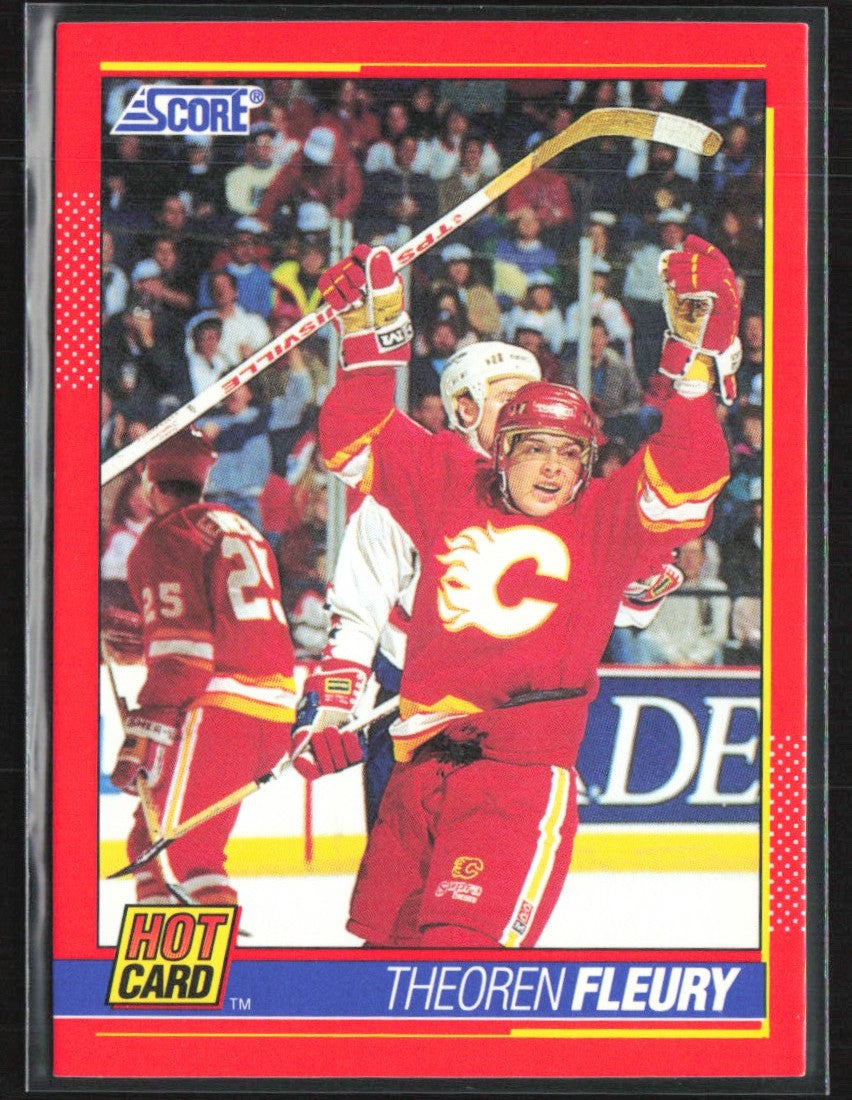 Theoren Fleury 1991 Score Hot Card #7 Calgary Flames