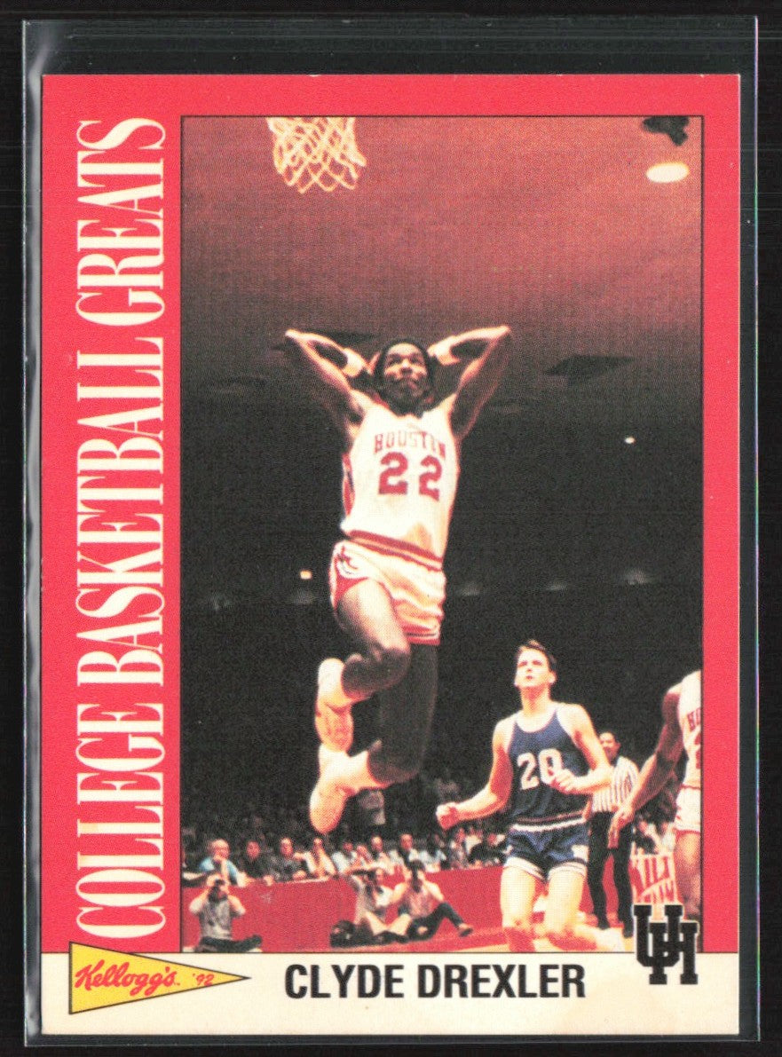 Clyde Drexler 1991 Kellogg's College Basketball Greats #2 Houston Cougars