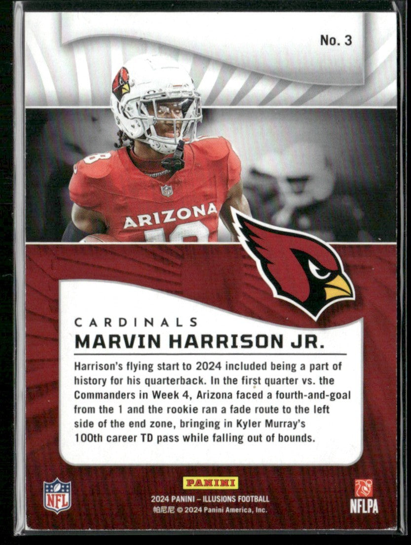 Marvin Harrison Jr. 2024 Panini Illusions RC #3 Arizona Cardinals