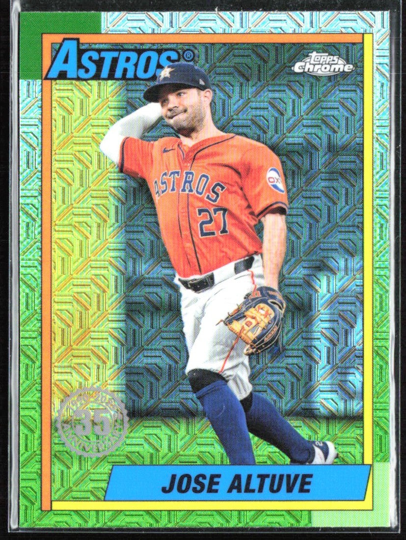 Jose Altuve 2025 Topps Chrome 1990 Silver Pack #T90C-79 Houston Astros