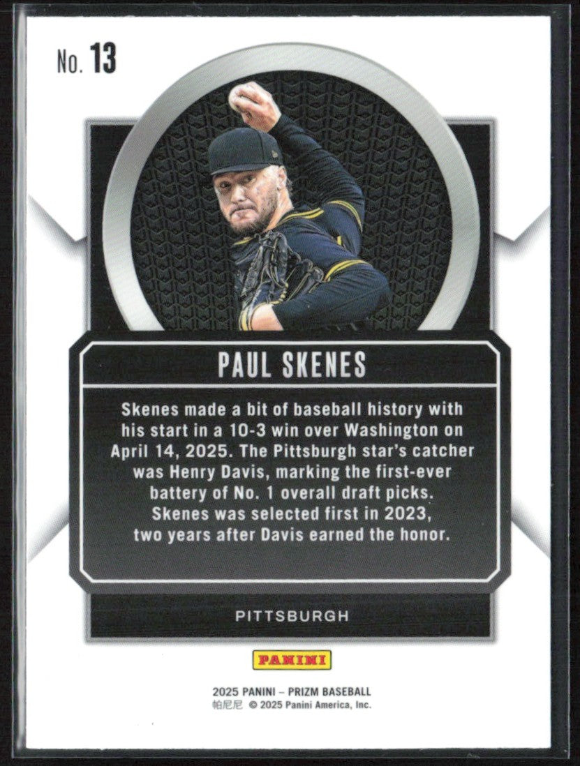 Paul Skenes 2025 Panini Prizm Talisman #13 Pittsburgh Pirates