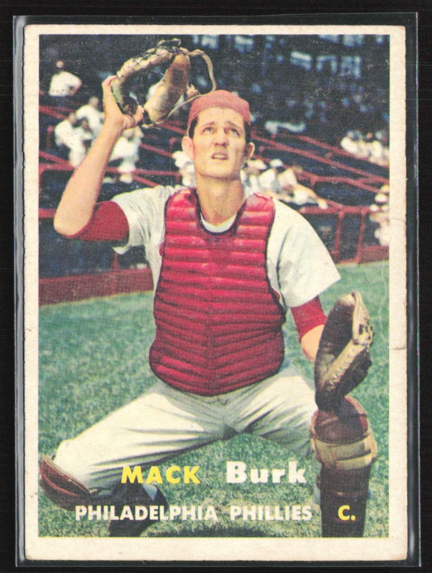 Mack Burk 1957 Topps RC #91 Philadelphia Phillies