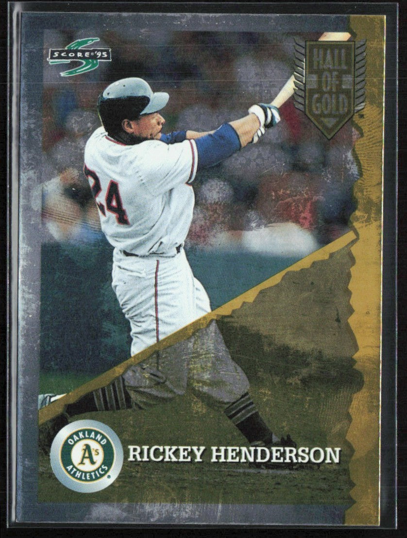Rickey Henderson 1995 Score Hall of Gold #HG102 Oakland Athletics