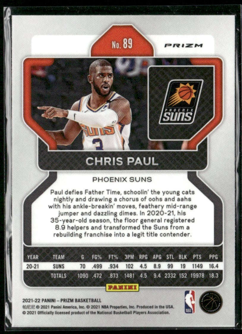 Chris Paul 2021 Panini Prizm Green #89 Phoenix Suns