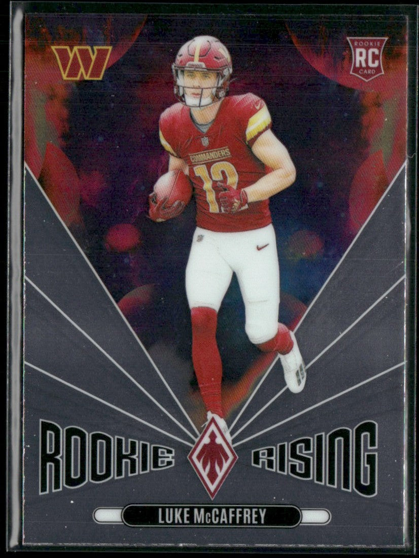 Luke McCaffrey 2024 Panini Phoenix Rookie Rising RC #RR-LMC