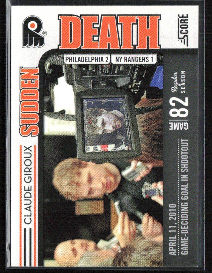 Claude Giroux 2010 Score Sudden Death #10 Philadelphia Flyers
