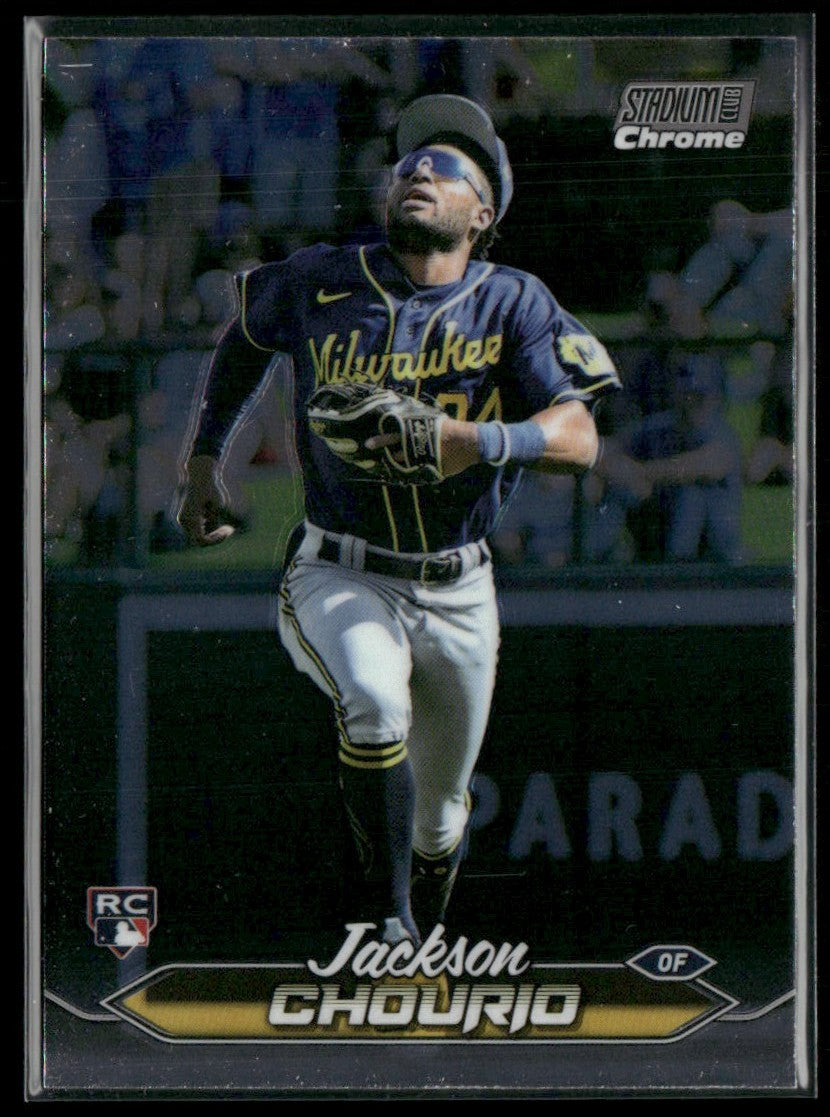 Jackson Chourio 2024 Topps Stadium Club Chrome RC #184 Milwaukee Brewers