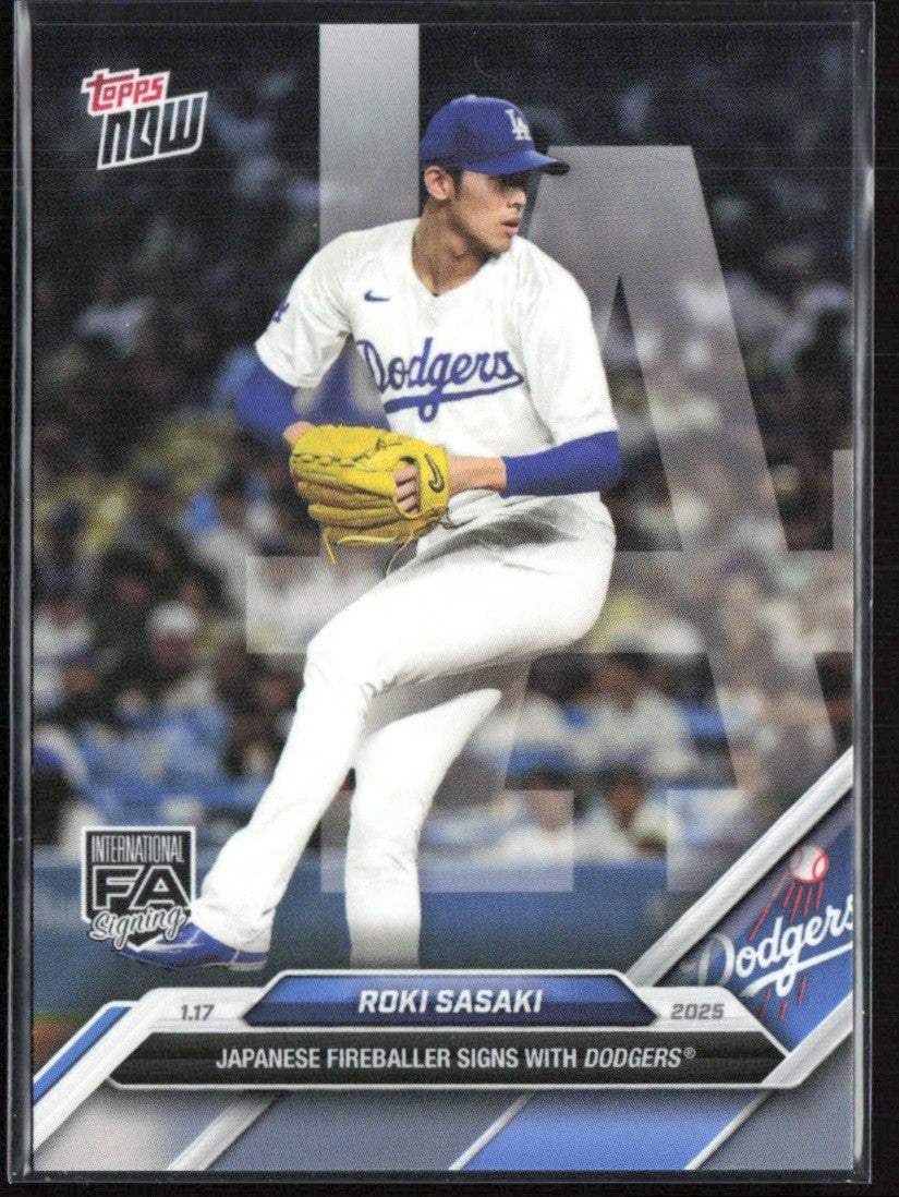 Roki Sasaki 2025 Topps Now #OS-13 Los Angeles Dodgers