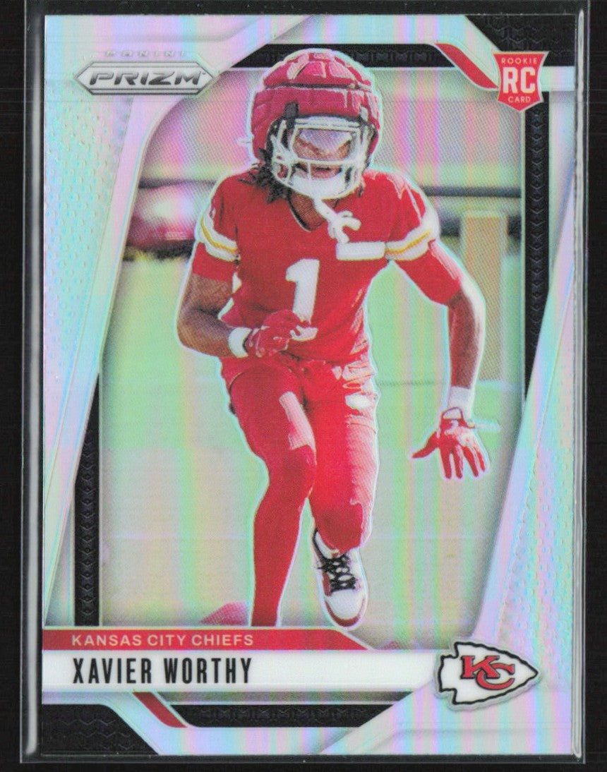 Xavier Worthy 2024 Panini Prizm Silver RC #399 Kansas City Chiefs
