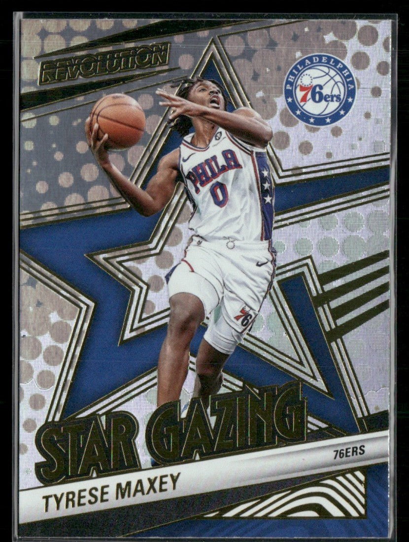 Tyrese Maxey 2024 Panini Revolution Star Gazing #1 Philadelphia 76ers