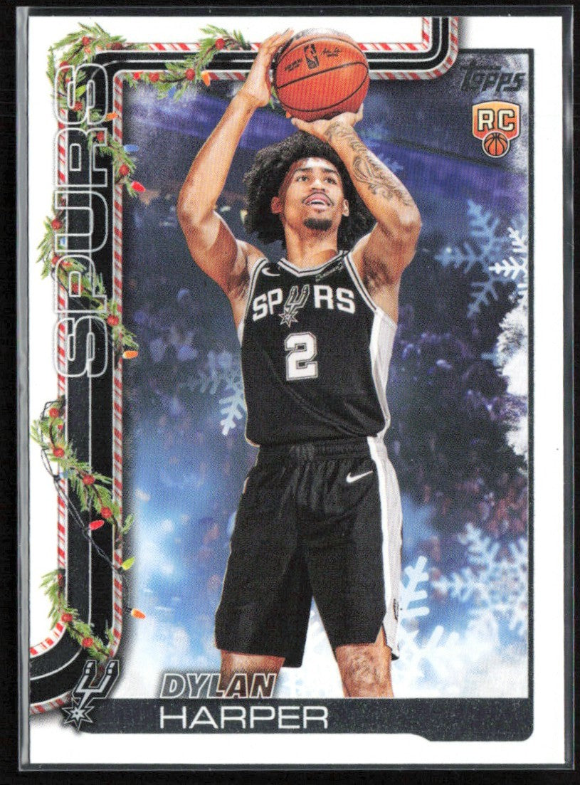 Dylan Harper 2025 Topps Holiday RC #H162 San Antonio Spurs