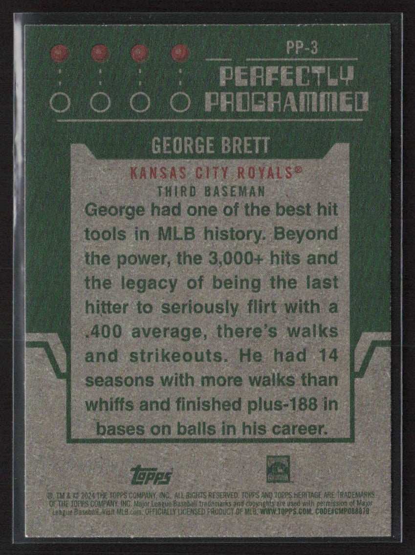 George Brett 2024 Topps Heritage Perfectly Programmed #PP-3 Kansas City Royals