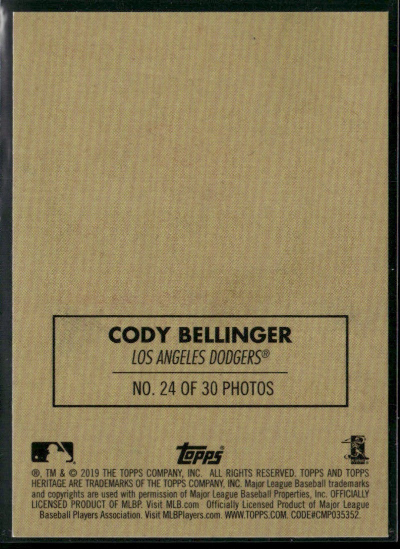 Cody Bellinger 2019 Topps Heritage 1970 Cloth Stickers #24 Los Angeles Dodgers