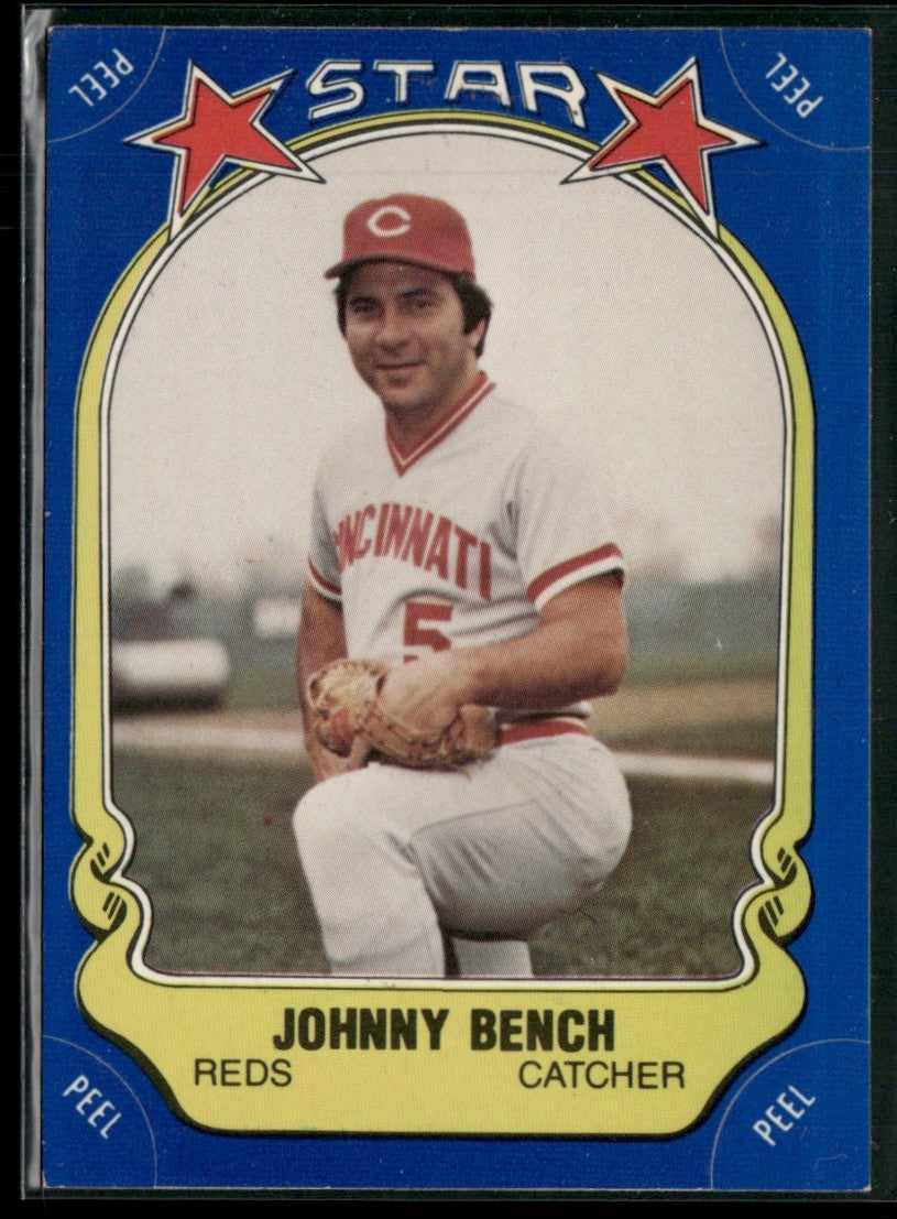 Johnny Bench 1981 Fleer Star Stickers #37 Cincinnati Reds
