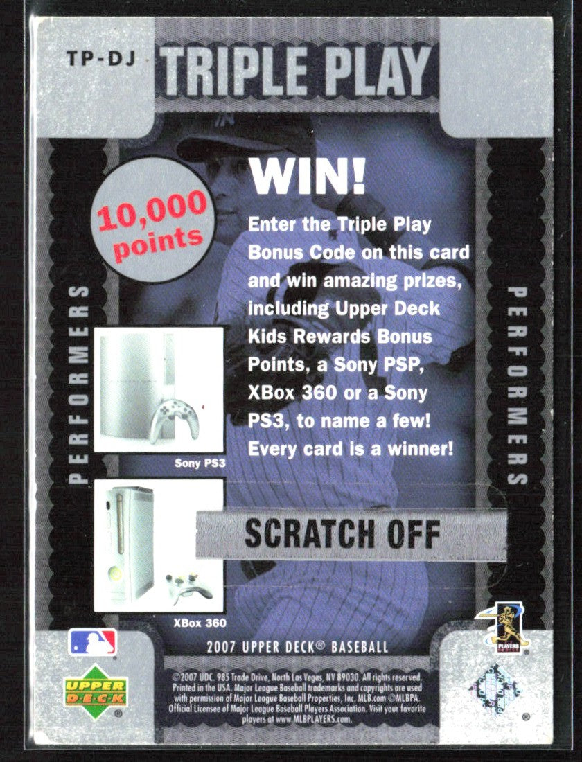 Derek Jeter 2007 Upper Deck Triple Play Performers #TP-DJ New York Yankees