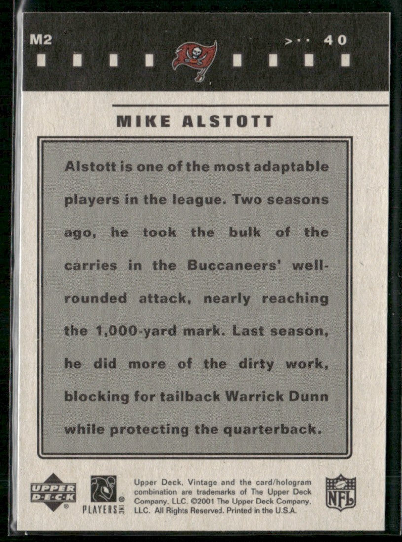 Mike Alstott 2001 Upper Deck Vintage Matinee Idols #M2 Tampa Bay Buccaneers