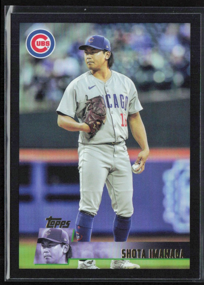 Shota Imanaga 2025 Topps Archives 1996 Black Foilboard #170 Chicago Cubs