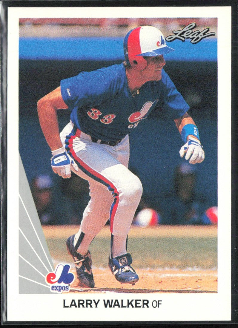 Larry Walker 1990 Leaf RC #325 Montreal Expos