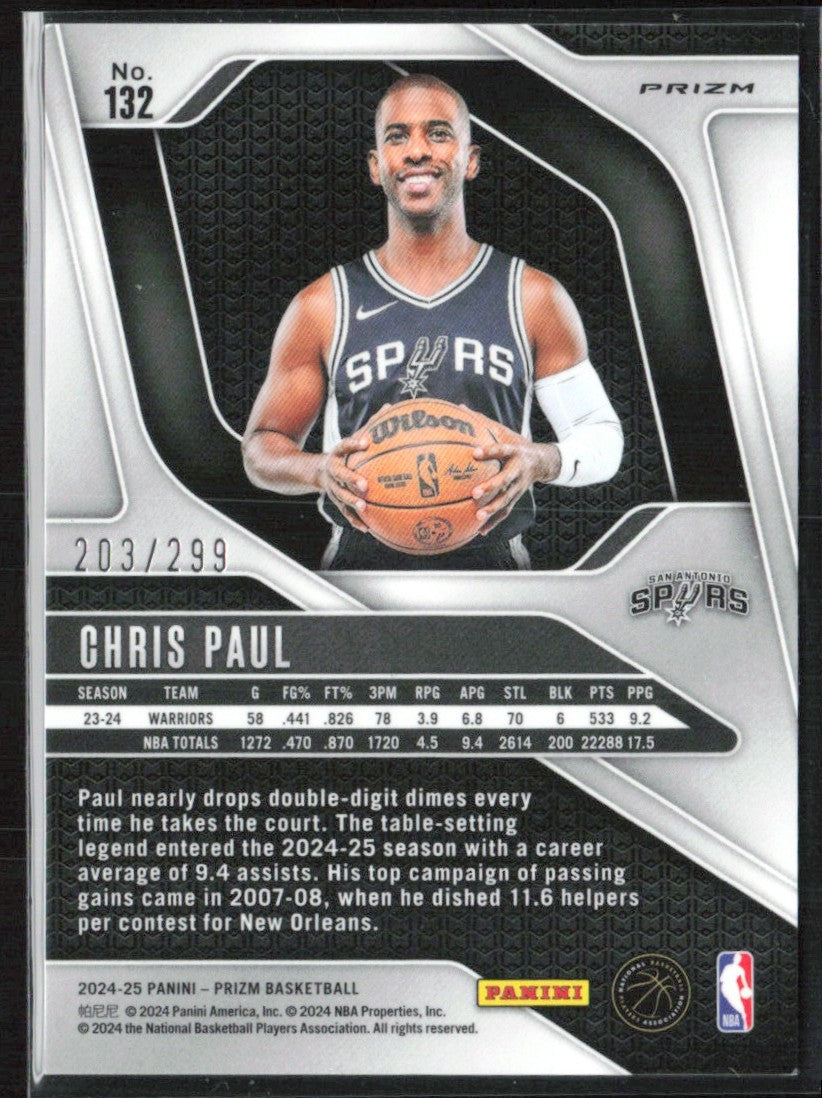 Chris Paul 2024 Panini Prizm Red /299 #132 San Antonio Spurs