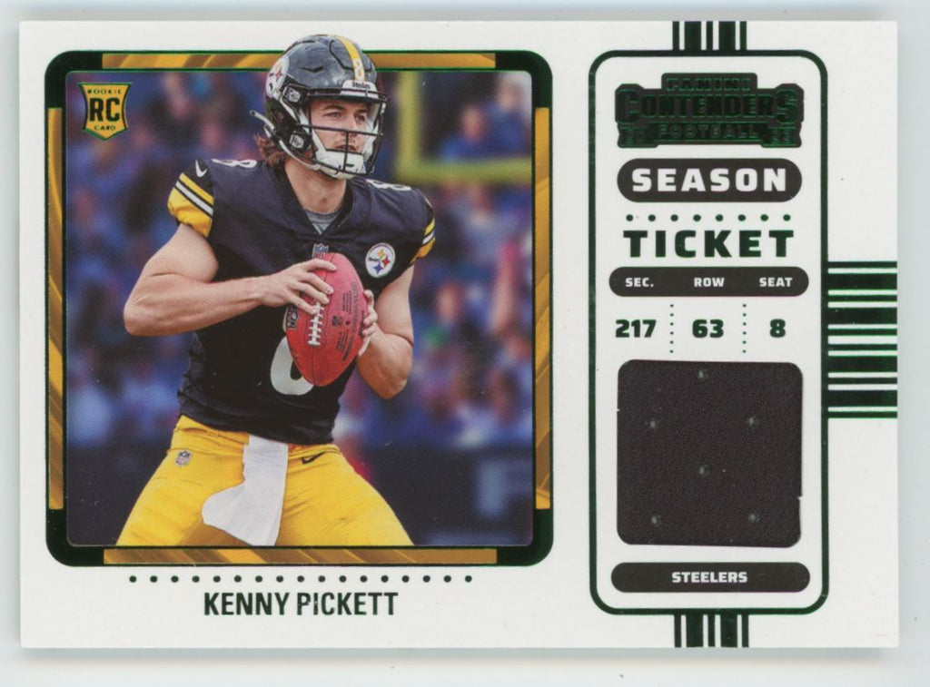 Kenny Pickett 2022 Panini Contenders Rookie Ticket Swatches RC Jersey #RSV-KPI