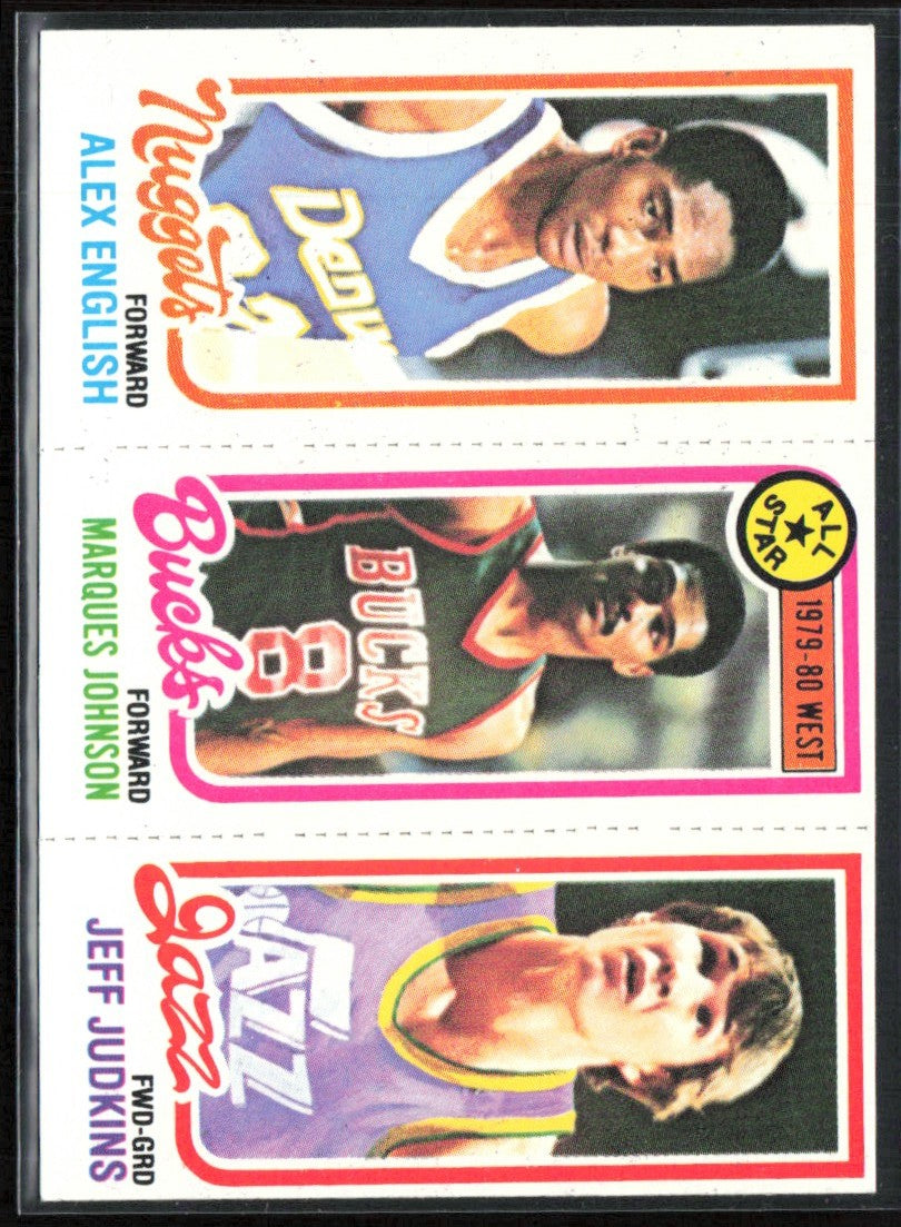 Judkins Johnson English 1980 Topps RC #68 Utah Jazz