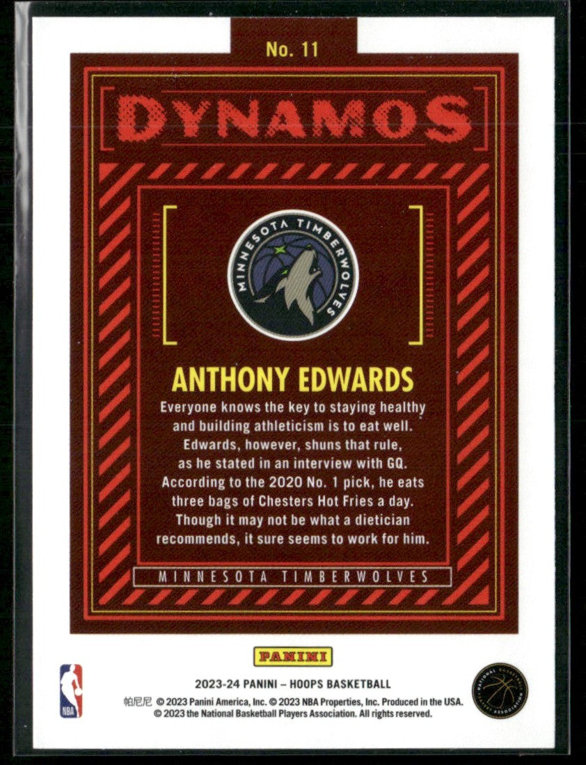 Anthony Edwards 2023 NBA Hoops Dynamos #11 Minnesota Timberwolves