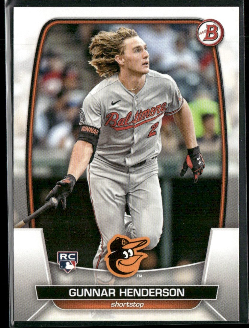 Gunnar Henderson 2023 Bowman RC #65 Baltimore Orioles