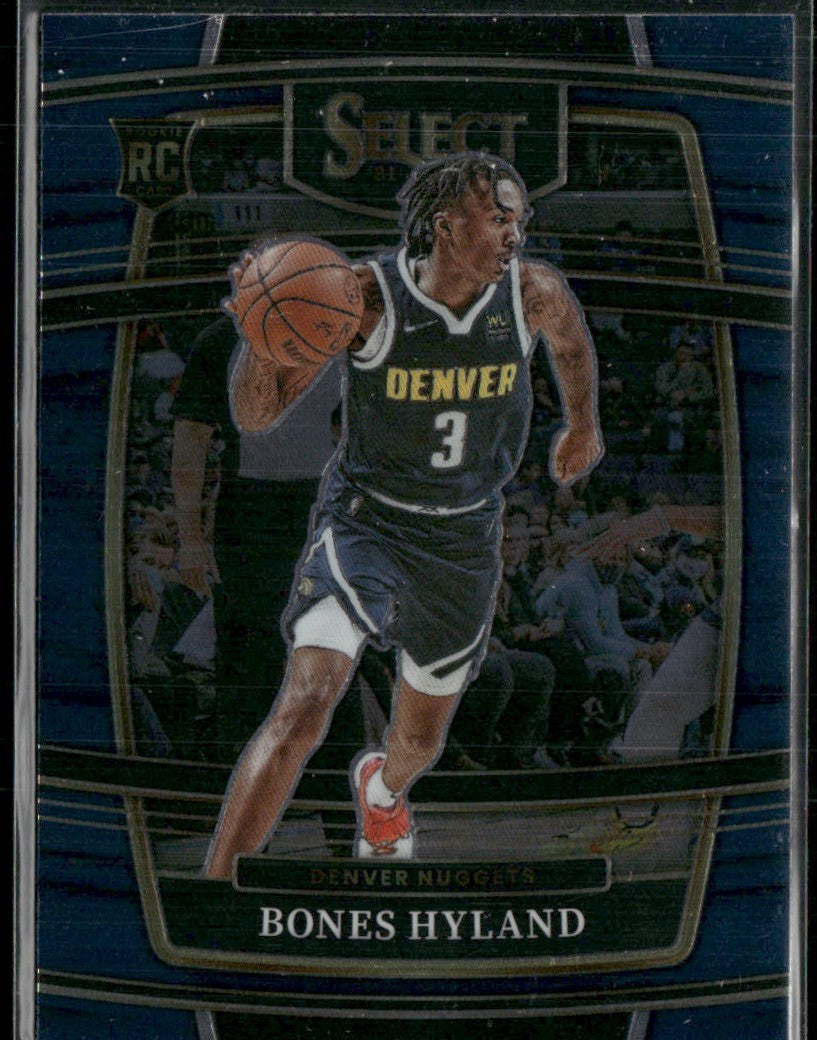Bones Hyland 2021 Panini Select Concourse Retail Blue RC #79 Denver Nuggets
