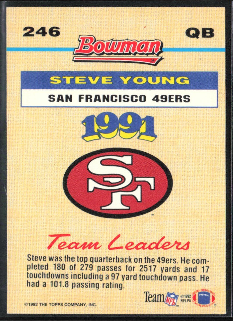 Steve Young 1992 Bowman #246 San Francisco 49ers