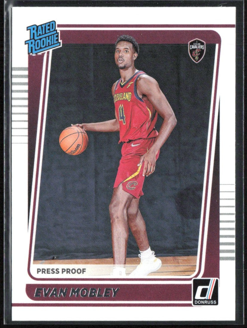 Evan Mobley 2021 Donruss Press Proof Silver RC #225 Cleveland Cavaliers